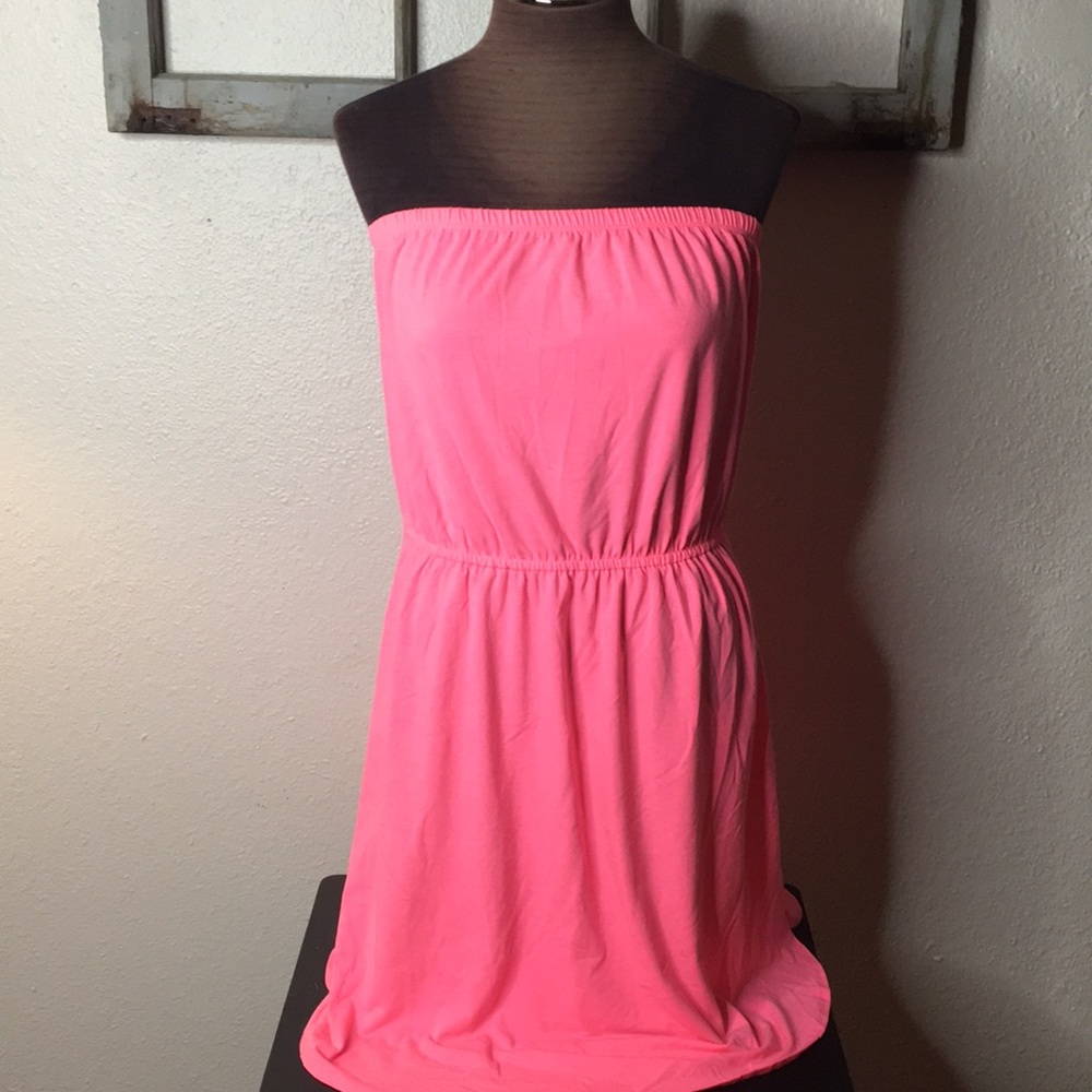 Strapless cotton dress